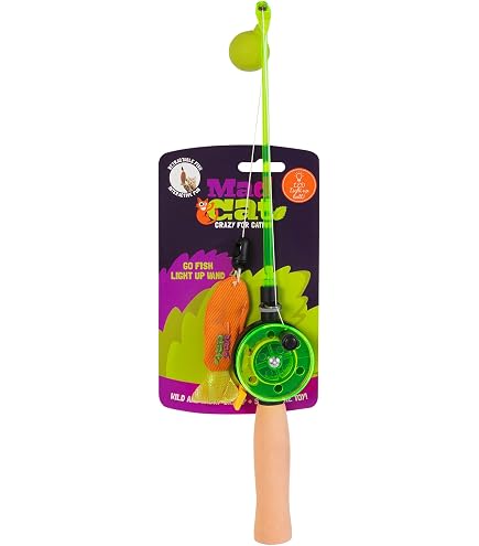 OurPet's Go Fish Cat Fishing Pole Toy with Catnip Fish Teaser and Rod Interactive Cat Wand Toys for Indoor Cats : Pet Supplies