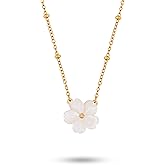 OJERRY Dainty Flower Pendant Neckalces for Women, Flower Jewelry Accessories for Women