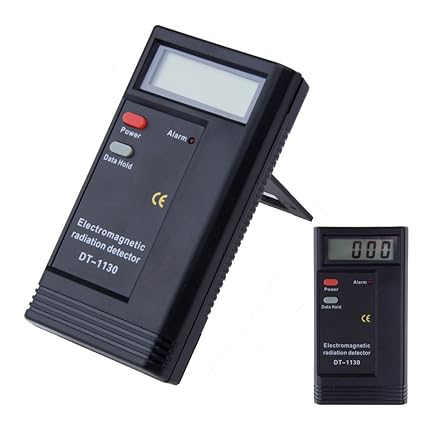 Bargz - High Quality DT-1130 Digital Electromagnetic Radiation Detector Sensor Indicator EMF Meter Tester Black