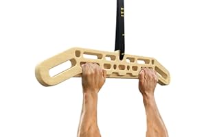 POWER GUIDANCE Wooden Hangboard Portable Rock Climbing Hangboard with Suspension Training Function, Enhance Finger Grip Strength, Indoor and Outdoor Use