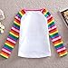 Nova Baby Girls Princess Rainbow Long Sleeves 100% Cotton T Shirt F1411 White