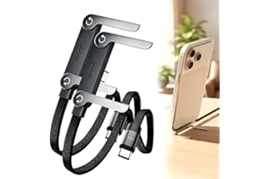 240W Braided Fast Charge Cable, 2026 Upgrade Fast Charging Cables with Built-in Phone Stand, 2-in-1 Invisible Holder Charger 