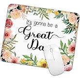 PUVOXHO It's Gonna Be a Great Day Square Mouse Pad, Non-Slip Rubber Base Mouse Mat for Office Home Work Game Study, Inspirational Quote Christian Gifts for Woman Boss Mentor Leader Coworker BFF