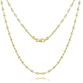 WONRUN 14K Gold Necklaces for Women Dainty Necklace for Women Non Tarnish Thin Gold Chain Necklace Womens Fusion of Art and Aesthetics Necklaces for Mens Chain 16,18,20,22,24 Inches