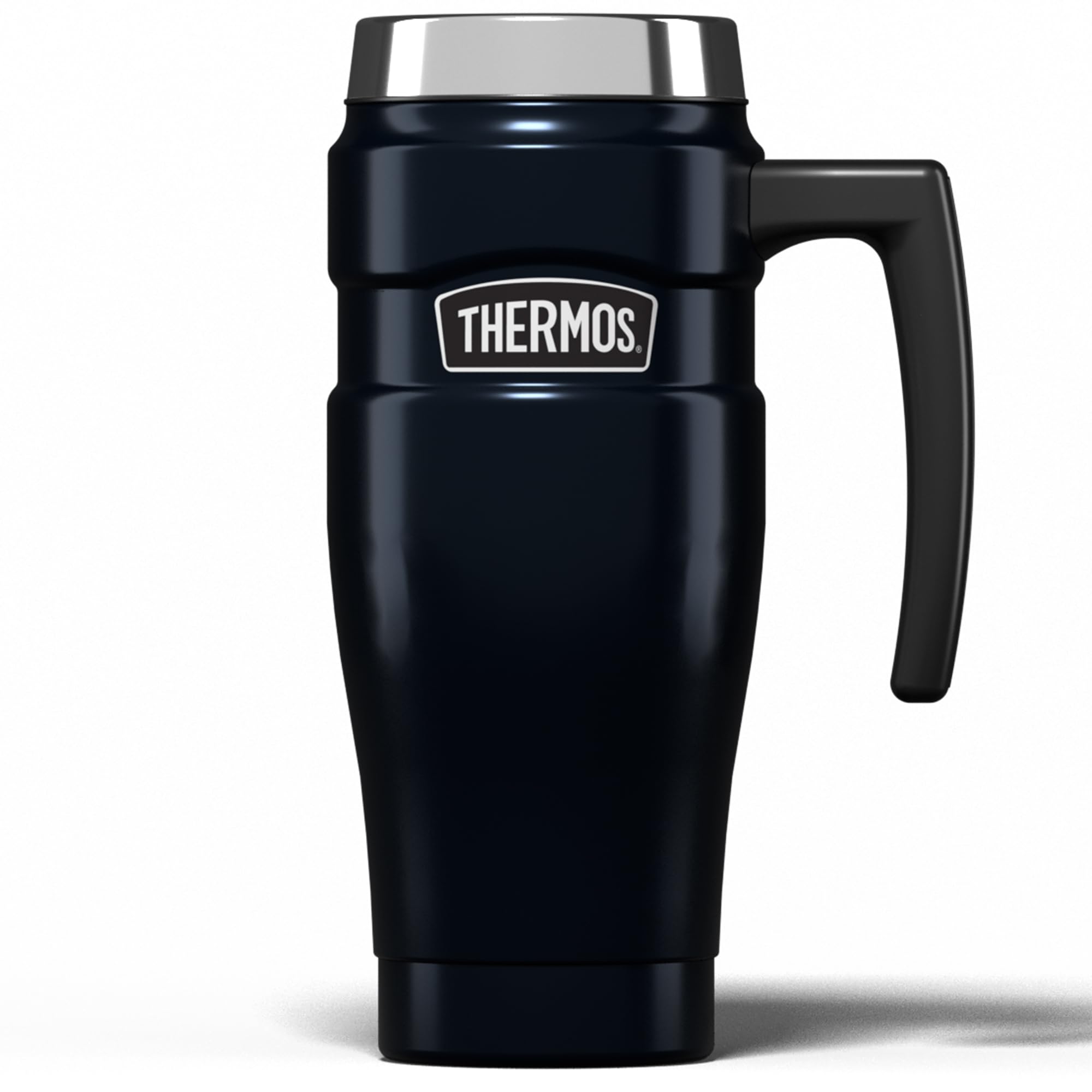 Thermos Stainless King Midnight Blue Travel Mug (470ml), Reusable Insulated Stainless Steel Coffee Cup for Hot or Cold Drinks, Vacuum Sealed Water Flask with a Leak-Proof Lid, 7hr Hot/18hr