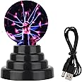 Gresus 3 Inch Battery or USB Powered Magic Plasma Ball Lamp - Touch Sensitive Interactive Plasma Lamp Nebula Sphere Globe, Science Educational Gift for Decorations/Parties/Bedroom