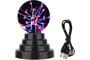 Gresus 3 Inch Battery or USB Powered Magic Plasma Ball Lamp - Touch Sensitive Interactive Plasma Lamp Nebula Sphere Globe, Science Educational Gift for Decorations/Parties/Bedroom