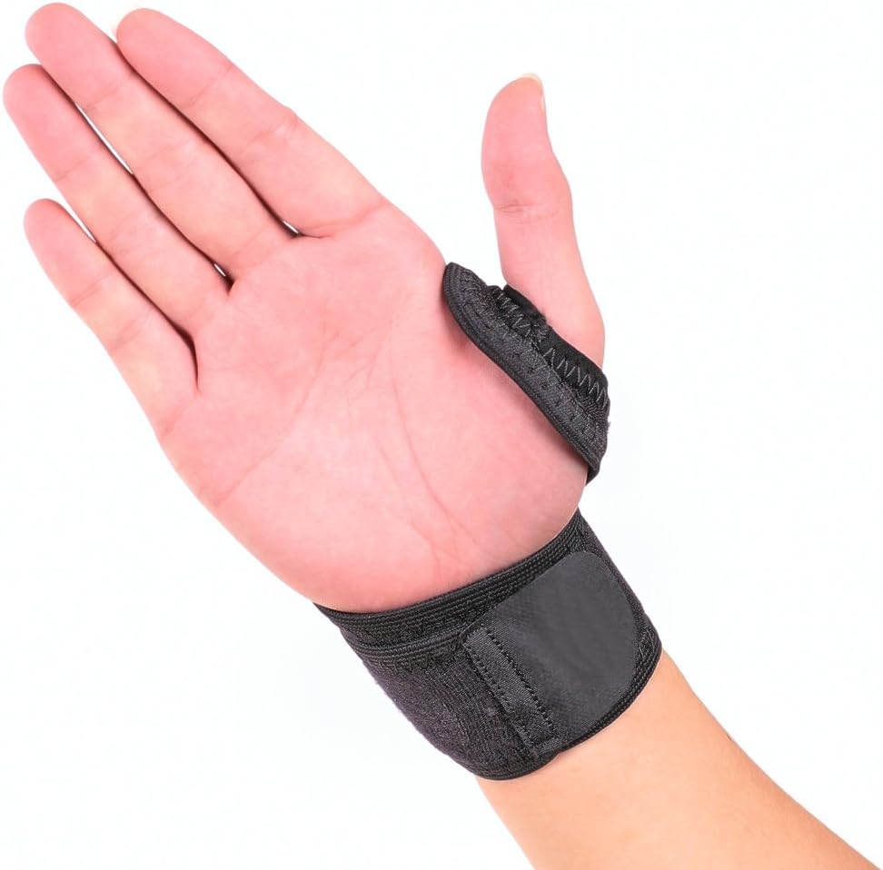 Neoprene Wrist Brace Breathable Wrist Support Wrist Wraps Wrist Strap for Sporting - 14.3'' x 4.5'' Adjustable Black