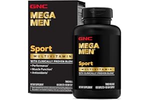 GNC Mega Men Sport Multivitamin Caplets, Athletic Performance Nutrition, Muscle Function, Clinically Proven to Feel Better, Antioxidants, B Vitamins, Energy Production, Timed Release, 180 ct