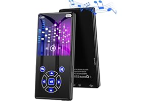 Gueray MP3 Player Bluetooth 128GB Music Player HiFi Sound Quality MP3 Player with Speakers Support FM Radio Voice Recorder TF Card Digital Music Players