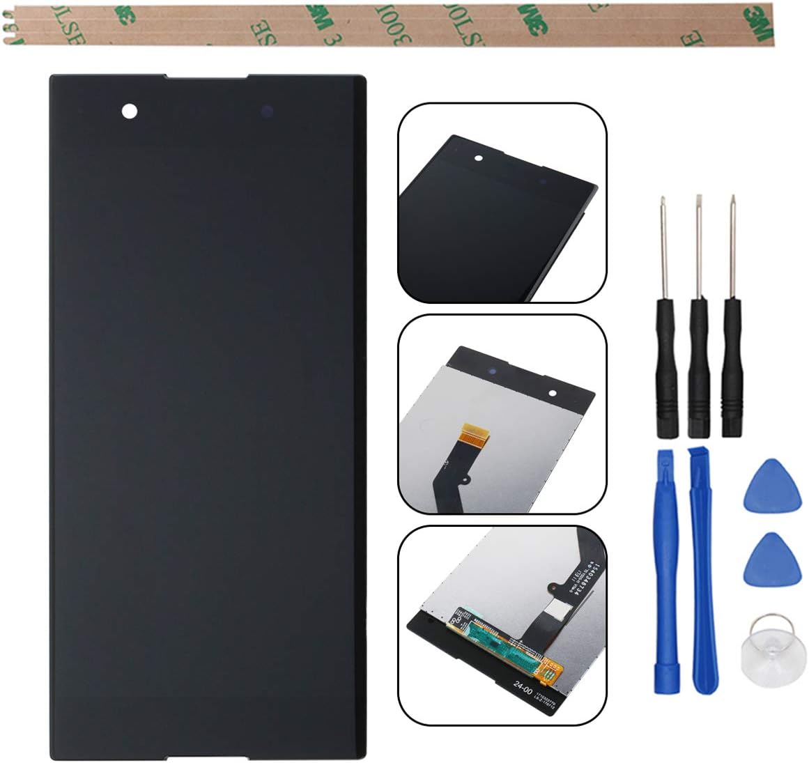 HYYT Replacement for Sony Xperia XA1 Plus G3412 G3416 G3421 G3423 G3426 LCD Touch Screen Digitizer Broken Screen Replacement Parts with Small Kits - Black