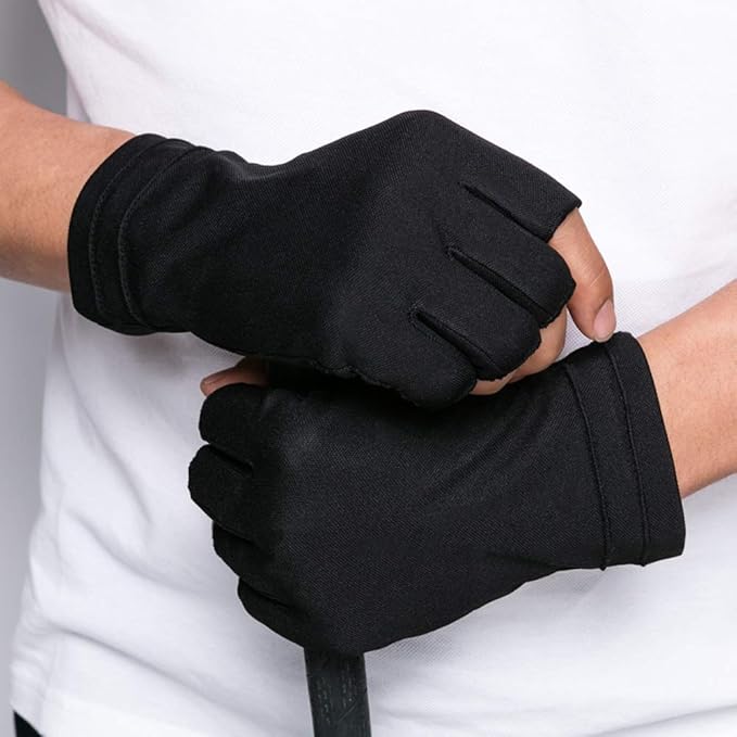 Sksngf Men's Half Finger Sunscreen Gloves Thin Driving Riding