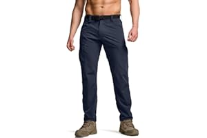 CQR Men's Quick Dry Tactical Pants, Water Resistant Outdoor Pants, Lightweight Stretch Cargo Work Hiking Pants