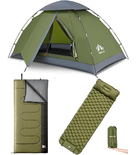 one nite tent Night Cat Upgraded Backpacking Tents with Sleeping Bag for 1 Person Outdoors Easy Clip Setup Camping Combo Set : Sports & Outdoors Low Corratec Revo BOW SL Second Setup Size:Small (28-30)