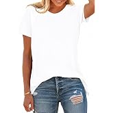 BLACKOO Women's Basic Crewneck Tee Solid Color T Shirts Short Sleeve Summer Tops