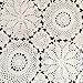 USTIDE 100% Cotton Crochet Lace Rectangular Table Runner Bedside Table Cover Ecru Dresser Scarf Doilies,2pcs 11 Inch X23 Inch