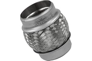 WestMotive, Exhaust Flex Pipe, 2.5"x4" Heavy Duty Stainless Steel Double Braid Flexible Tube