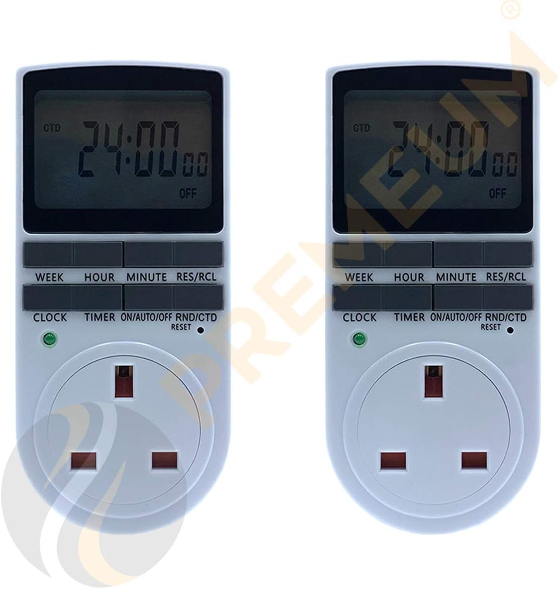 Premeum 2.3’’ LCD Digital Timer Plug Socket Programmable Timer Socket