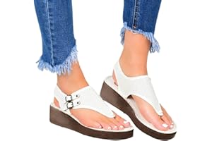 JURANMO Orthopedic Sandals for Women Arch Support Flip Flops Platforms Wedge Sandals Breathable Anti Slip Sandals