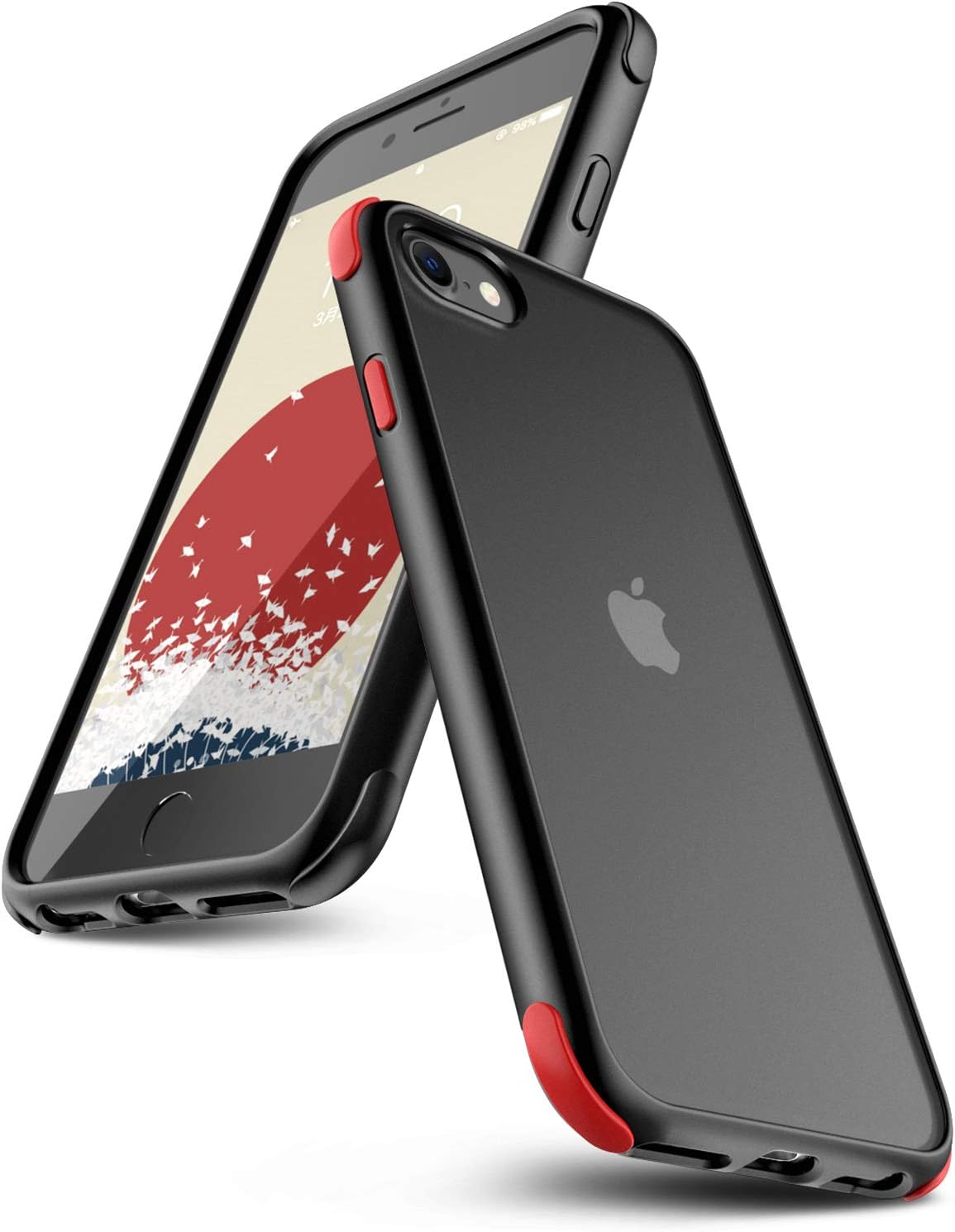 Amazon Co Jp Ones 半透明 Iphone Se 8 7 6s 6 ケース 耐衝撃 エアバッグ 超軍用規格 美しい マット感 頑丈な背面 柔軟なtpuバンパー 持ちやすい 滑り止め すり傷防止 指紋や汗防止 Qi充電 Diy カバー 家電 カメラ