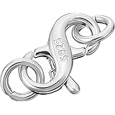 925 Sterling Silver Lobster Claw Clasp Double Opening Bracelet Clasps and Closures Necklace Extender Jewelry Clasp for Jewelry Making Repair Necklace Bracelet Connector for DIY