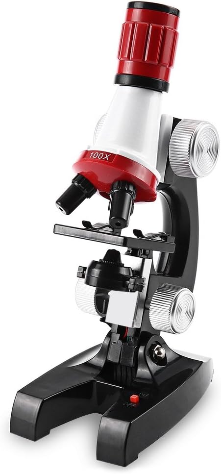 Warmtree Microscope Kit Scientific Instrument Educational Tool Toy, 100X/400X/1200X Magnification