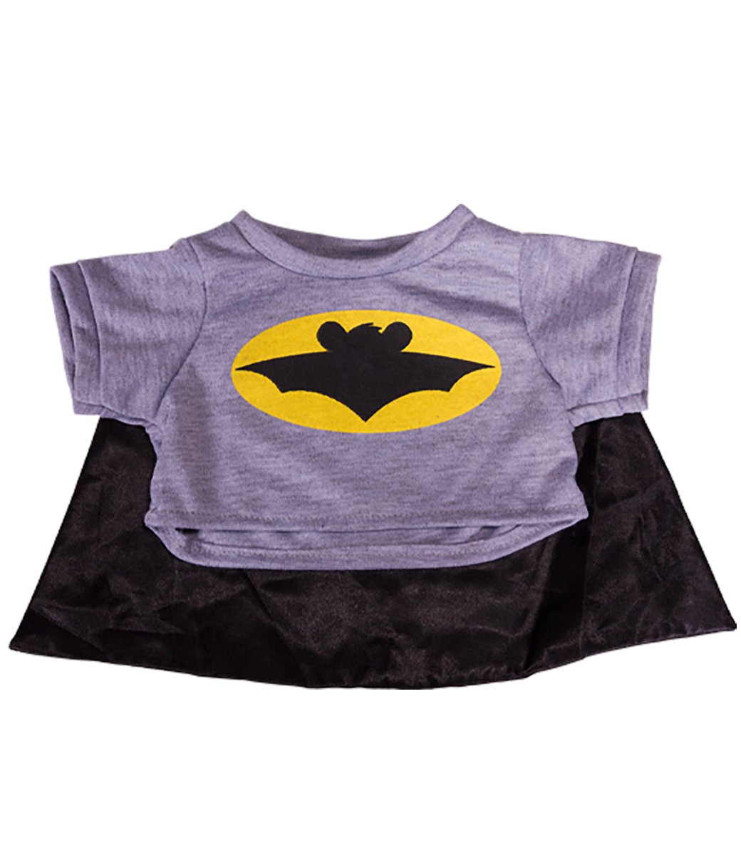 Bat Bear T-shirt with Cape - 16"/40cm Teddy Bear Clothes fits Build a Bear