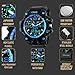 CIVO Mens Boys Analogue Digital 50M Waterproof Military Sport Watch Mens Big Face Dual Dial Business Casual Multifunction LCD Back Light Electronic Wrist Watches Shock Resistant Wristwatch (Blue)