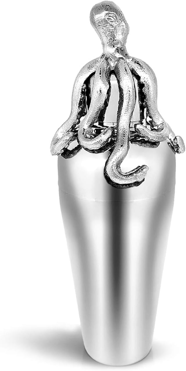 Octopus Cocktail Shaker Bottle Bar Stainless Steel Shaker And