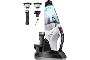 ARFUEE VAKERR Handheld Vacuum Cordless, 15000PA Car Vacuum with 45 Mins Runtime, 2H Fast Charge with LED Hand Vacuum Cleaner, Detachable Battery Hand Held Vaccum, 1L Dust Cup for Home Pet &Car Cleaning