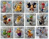 MARIO KART Inspired Racing Super Mario Brothers Themed Set of 11 Holiday Christmas Tree Ornaments Featuring Bowser, Mario, Wiggler, Lakitu Spiny, Toad, Luigi, Yoshi, Donkey Kong, Wario, and Princess Peach - Ornaments Range From 2