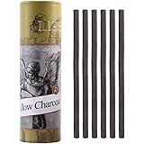 MyArTool Artist Willow Charcoal Sticks for Sketching and Drawing, Approx. 5-7mm Dia, 25 Sticks