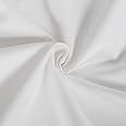 110 Inches Extra Wide 100% Long-Staple Egyptian Cotton Solid Broadcloth Fabric - Combed Cotton for Sewing DIY Crafting - Sold by The Yard (White)