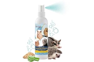 ATLANTIC RUSH Waterless Shampoo for Small Critters - 8oz Cruelty Free Dry Shampoo - No Rinse for Pet Ferrets, Guinea Pigs, Hedgehogs, Sugar Gliders, Rabbits & Hamsters (8 oz, Fragrance Free)