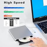 aelrsoch External Blu-ray Drive for PC Laptop BD CD DVD Player Burner 3D Windows view 2