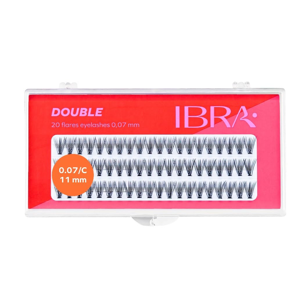 IBRA Makeup Eyelash Tube, Double, Knot 11 mm