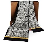 Fashion Mens 100% Silk Long Scarf/Cravat Scarives Double Layer