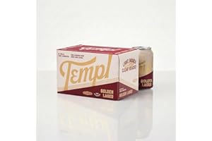 Templ Golden Lager Non-Alcoholic Beer, 0.5% ABV, Classic Canadian Lager, Light-Bodied & Crisp, 6 x 355ml Cans