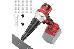 Cordless Rivet Tool for Mil-Waukee 18V Max Battery, Electric Rivet Tool Kit with 3 Size (1/8'', 5/32'', 3/16") Rivets, Blind 