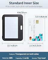 Uniclife ID Badge Holder Double-Sided Windows 6 Pack Horizontal Card Protector view 7