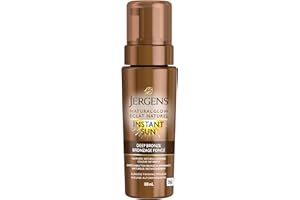 Jergens Natural Glow Instant Sun Sunless Tanning Mousse - Deep Bronze, 180 mL