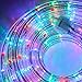 LED Rope Light Outdoor - Plug in (120V), 287 Multicolor Lights, 24 Ft Length, Connectable, Dimmable, 1/2 Inch Tube, Heavy Duty, Waterproof, for Exterior Lighting and Patio Decor