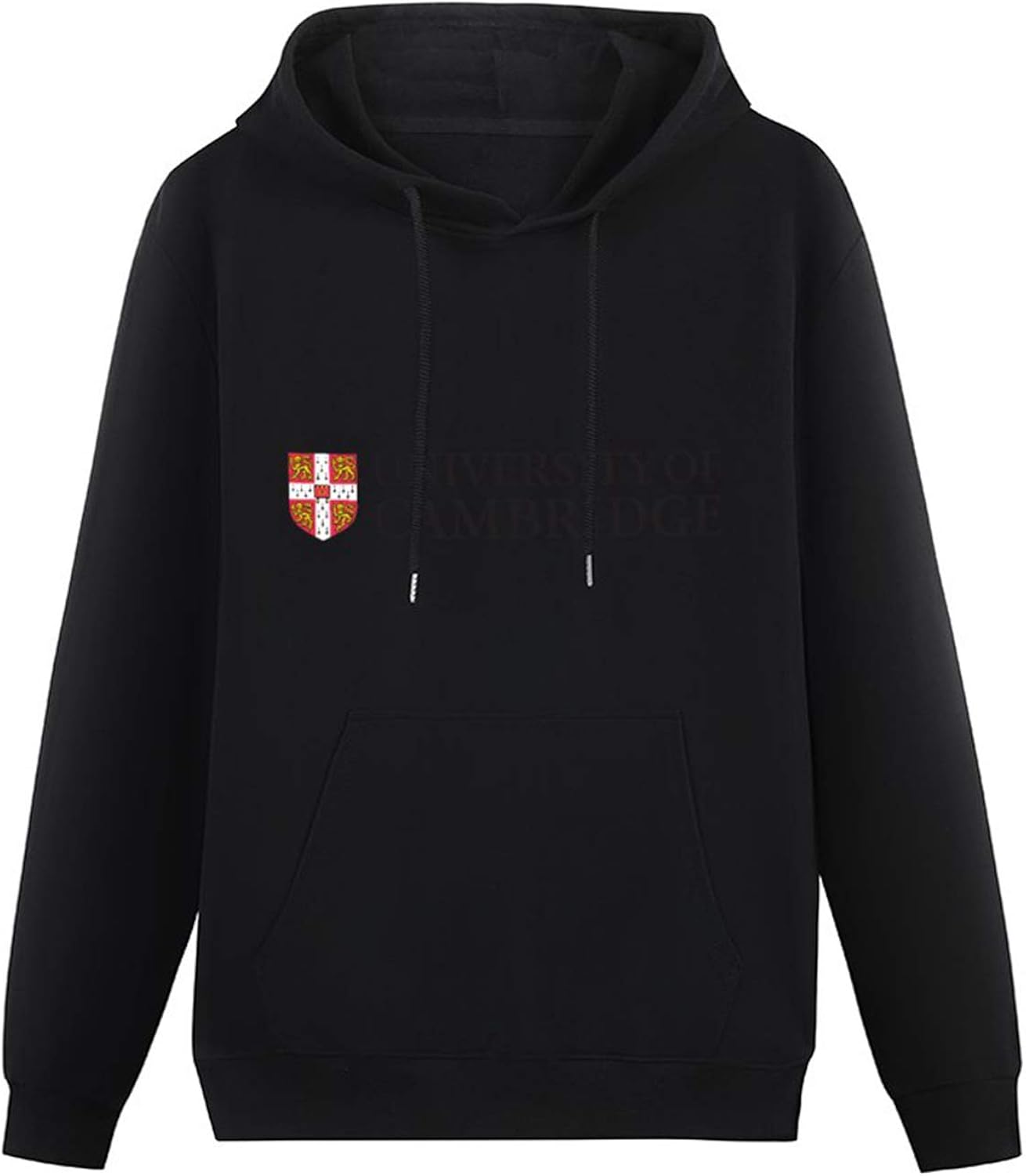 Mens Black Hoodies University of Cambridge Logo Hoodies Long Sleeve