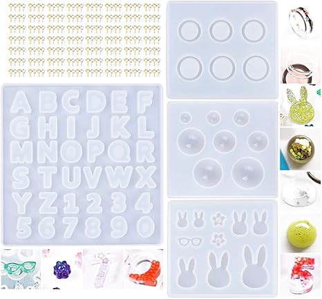 Amazon Co Jp Suprosper シリコンモールド レジン アルファベット 半球 リング ウサギ Uvレジン型 ソフトモールド 小さいタイプの型 小さいタイプ型 ホビー