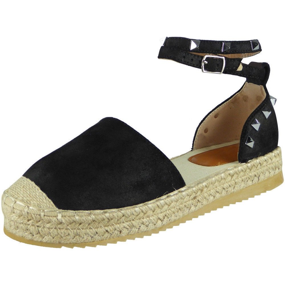 studded ankle strap espadrilles