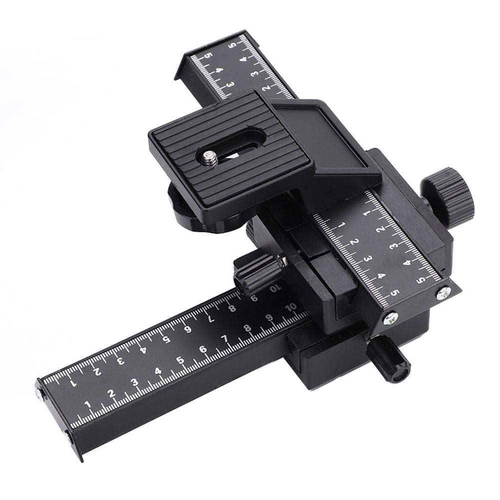 4 Way Macro Focusing Rail Slider with 1/4" Mounting Screw for Close-up Shooting with Quick Release Plate,Premium Dual 4Way Macro Focusing Rail Slider,Close-Up Shooting