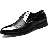 Mens Dress Shoes Oxford Shoes for Men Formal Pointed Lace Up Business Tuxedo Shoes