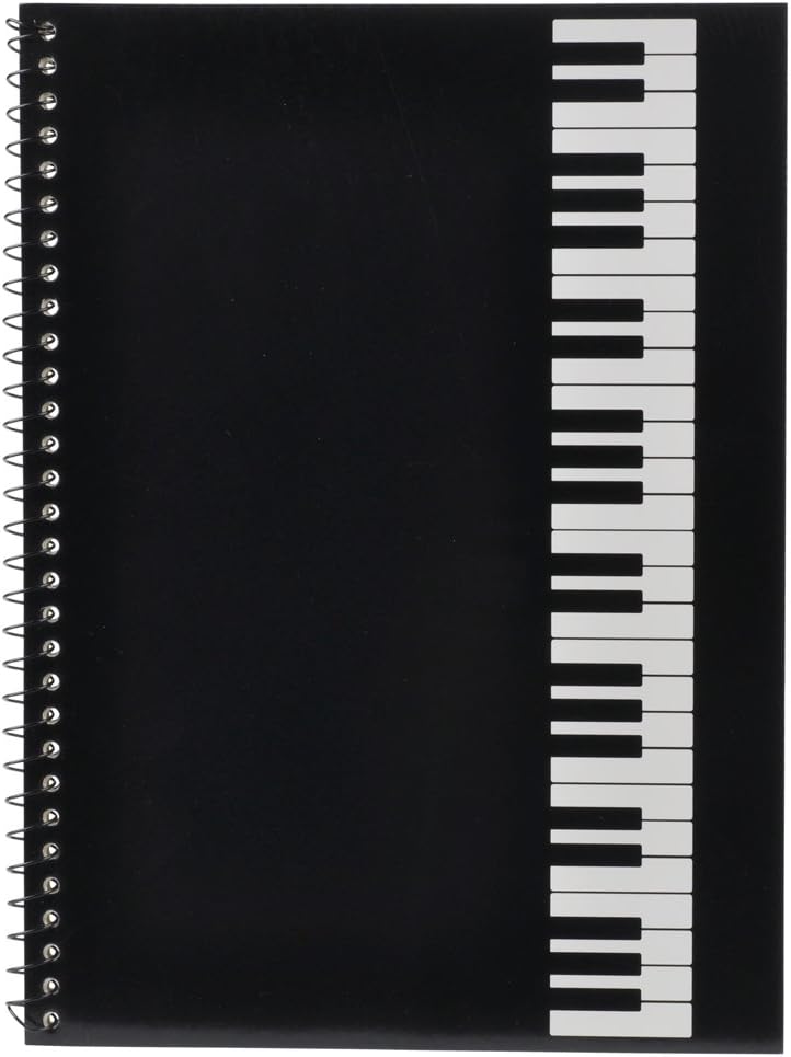 PUNK Stave Notebook,Musical Notation Staff Notebook,Music Manuscript Paper,With 50 Pages Music Blank Sheet Music Notebookk(Music Note Black) - Image 3