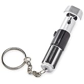 Star Wars Mini Yoda Lightsaber Flashlight - Green LED Model Replica - Attachable Keychain for Backpacks, Wallets, Phones, and Bags - Licensed Disney Item