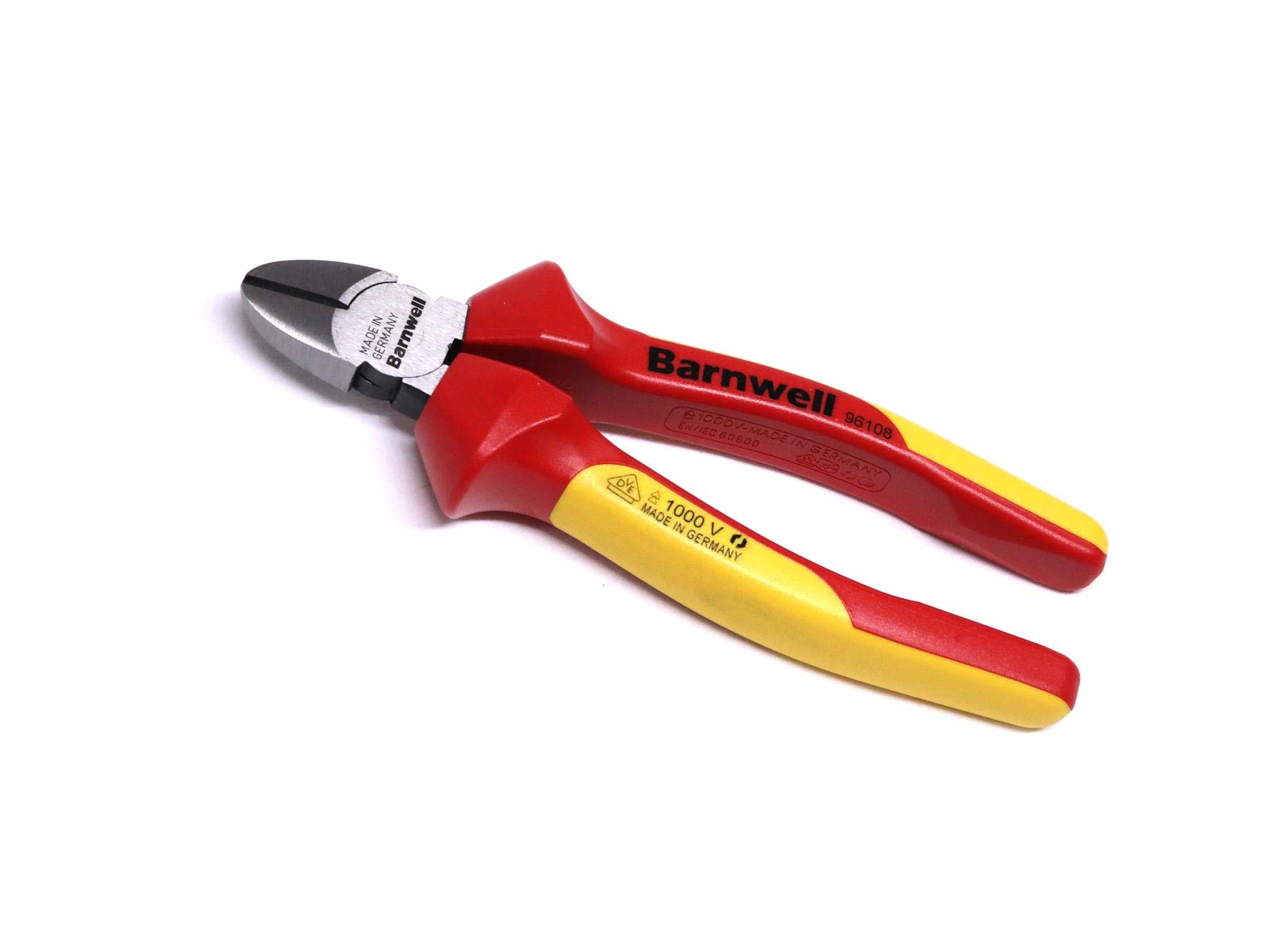 Barnwell 180mm Side Cutter 1000v VDE Plier Electricians Wire Cable Snips Made in Germany
